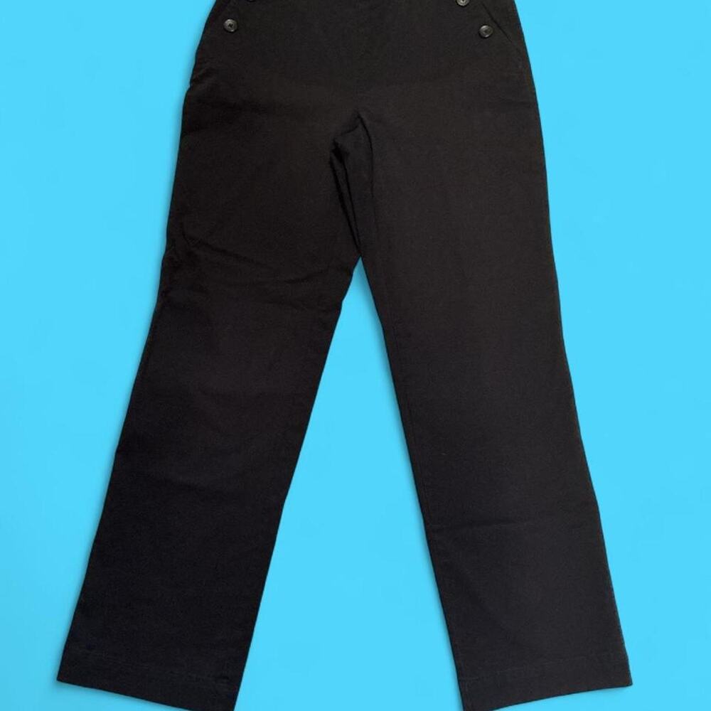 Talbots black sailor button stretch pants